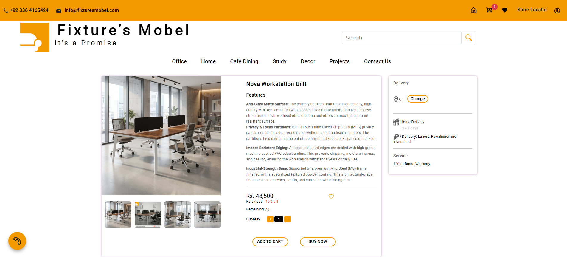 Fixture's Mobel Website screenshot 4